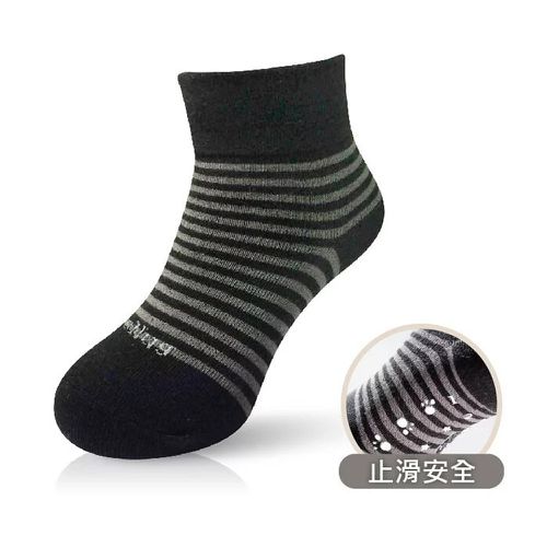 棉質兒童除臭襪子 2雙組 - 黑灰-(台灣製健康機能止滑棉襪)