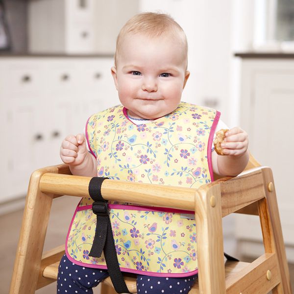 英國 JoJo Maman BeBe - 無袖圍兜-黃色花園 (單一尺寸)