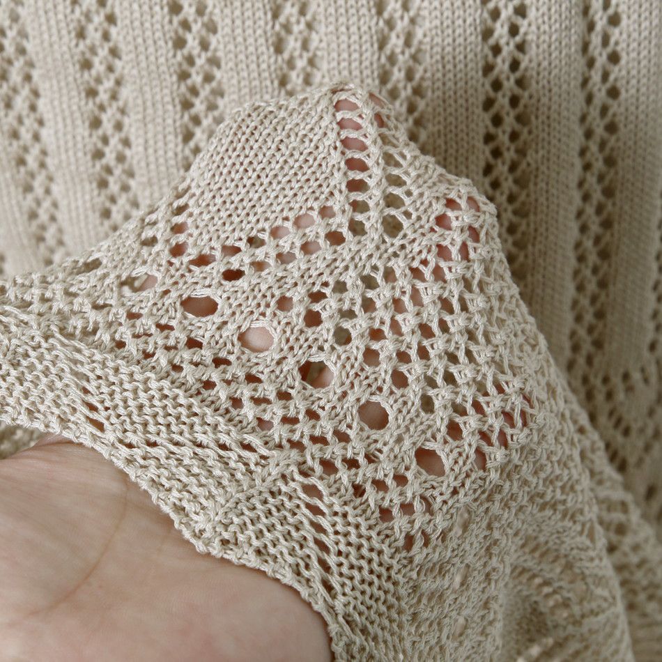 日本 Rejoule - 優雅鉤針雕花長裙-石墨黑