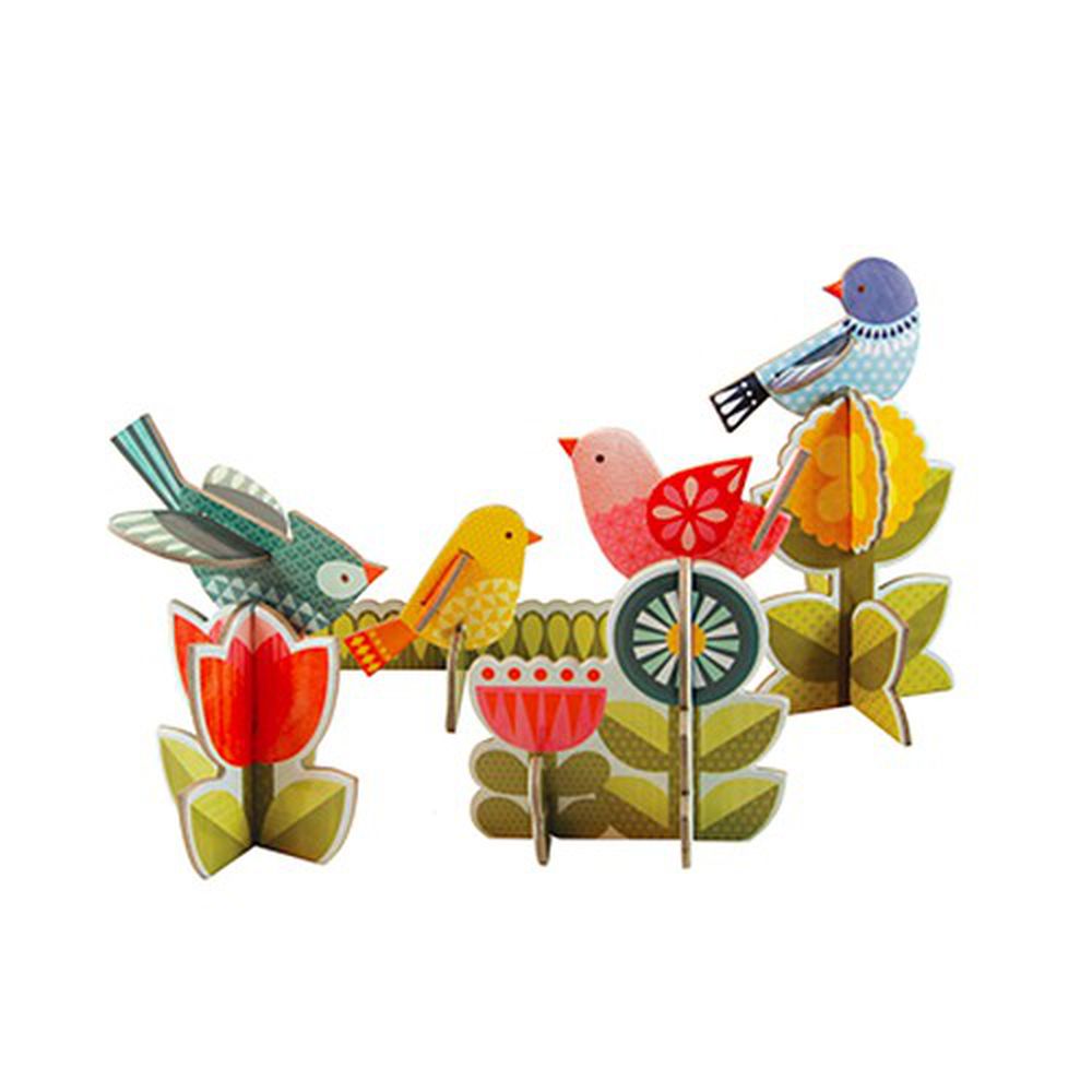 美國 Petit Collage - 立體組裝拼圖-摩登鳥園