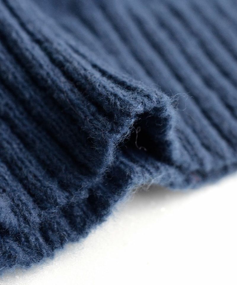 日本 zootie - 優雅高領羅紋針織洋裝-寶石藍