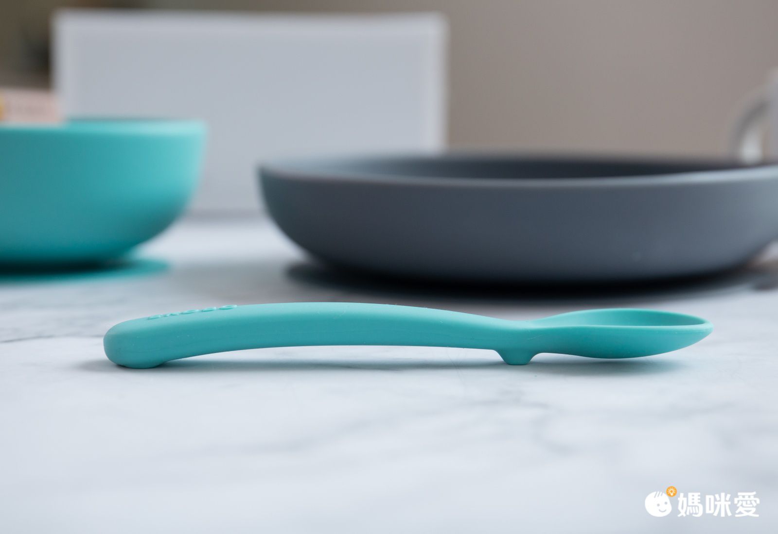 法國EKOBO - 防滑矽膠學習餐具四件組-奶油粉