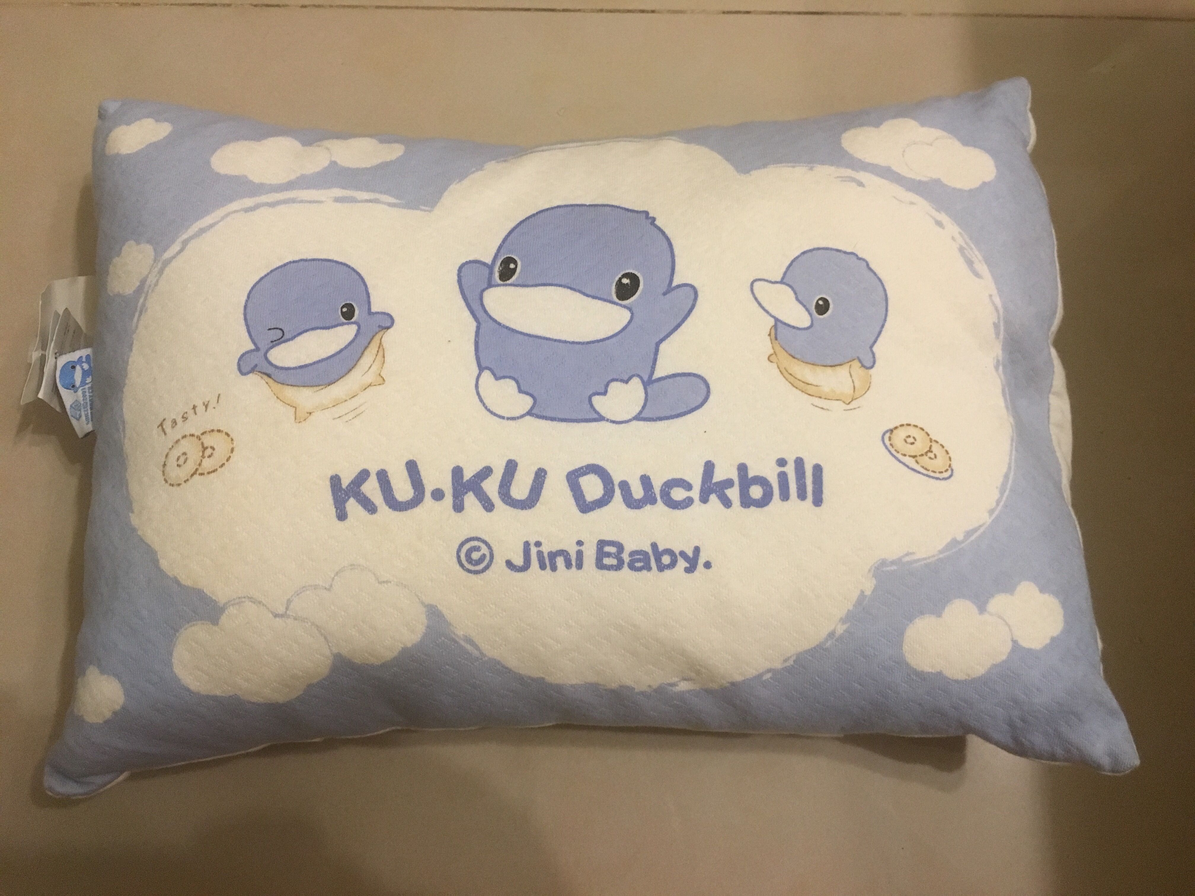 《KUKU酷咕鴨》嬰兒初生枕-藍（二手）