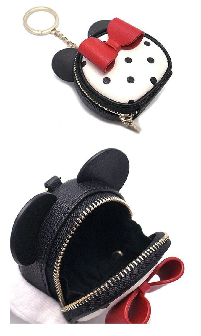 kate spade - 迪士尼聯名皮革零錢包-黑白