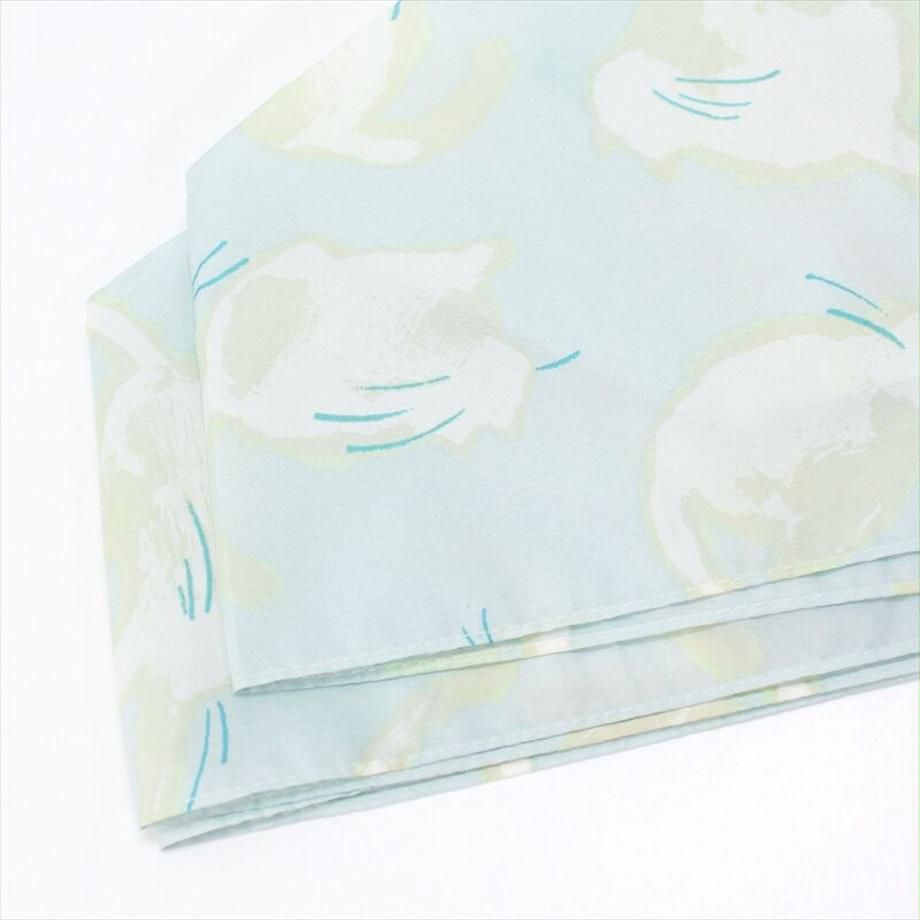 日本 nifty colors - 抗UV輕量 晴雨兩用折疊傘-迷你貓貓-淺灰 (直徑98cm/194g)