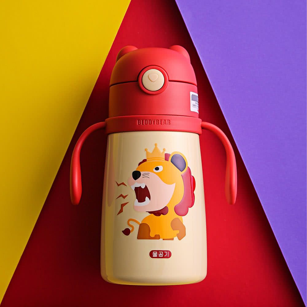 韓國 BEDDYBEAR - 杯具熊兒童寵物保溫學飲杯-獅子-320 ML