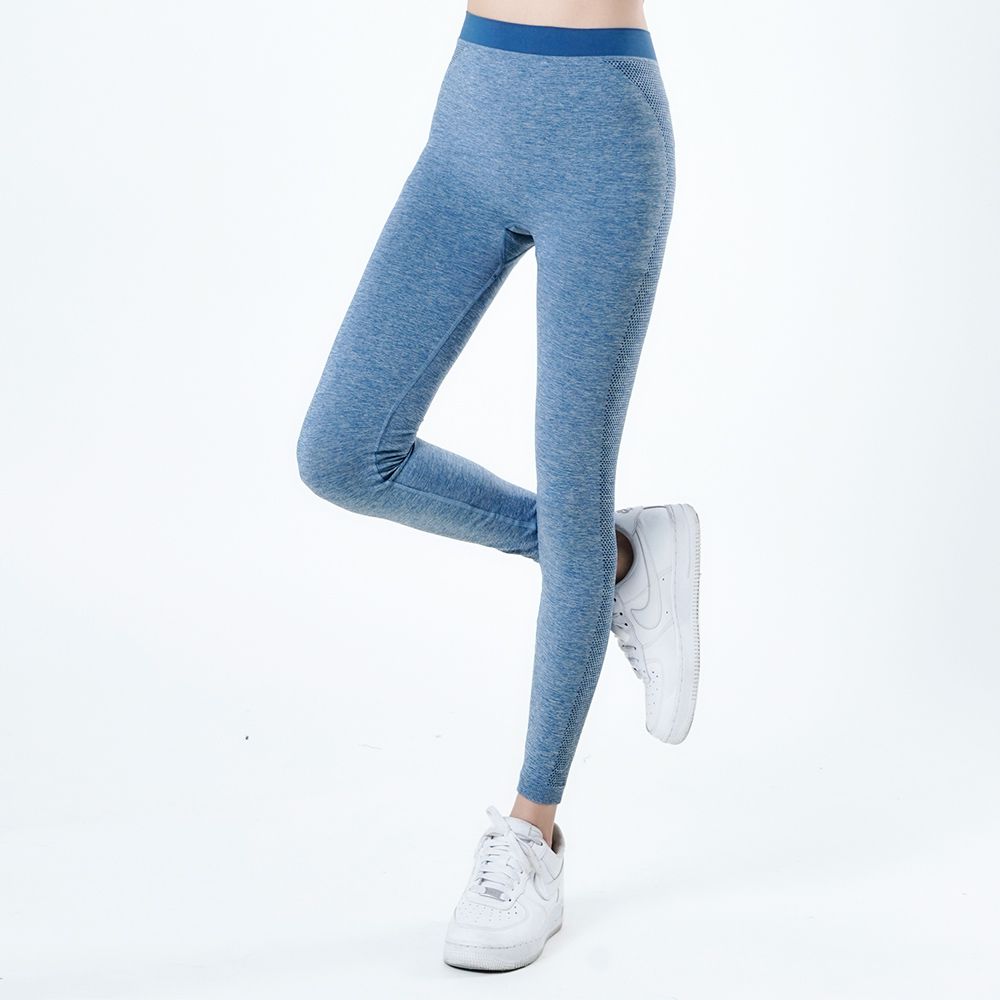 超彈力透氣肌動瑜珈褲-女款-丹寧 (FREE)