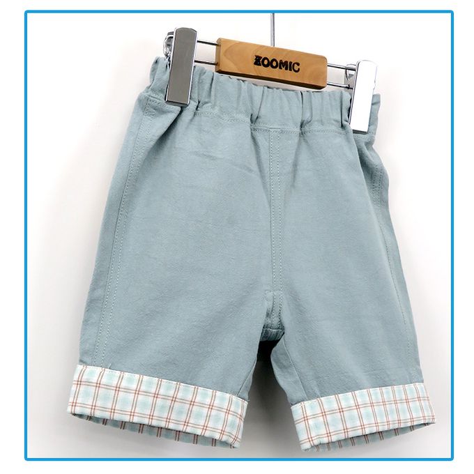 日本 ZOOLAND - 光滑觸感夏季風童趣印花短褲-草綠