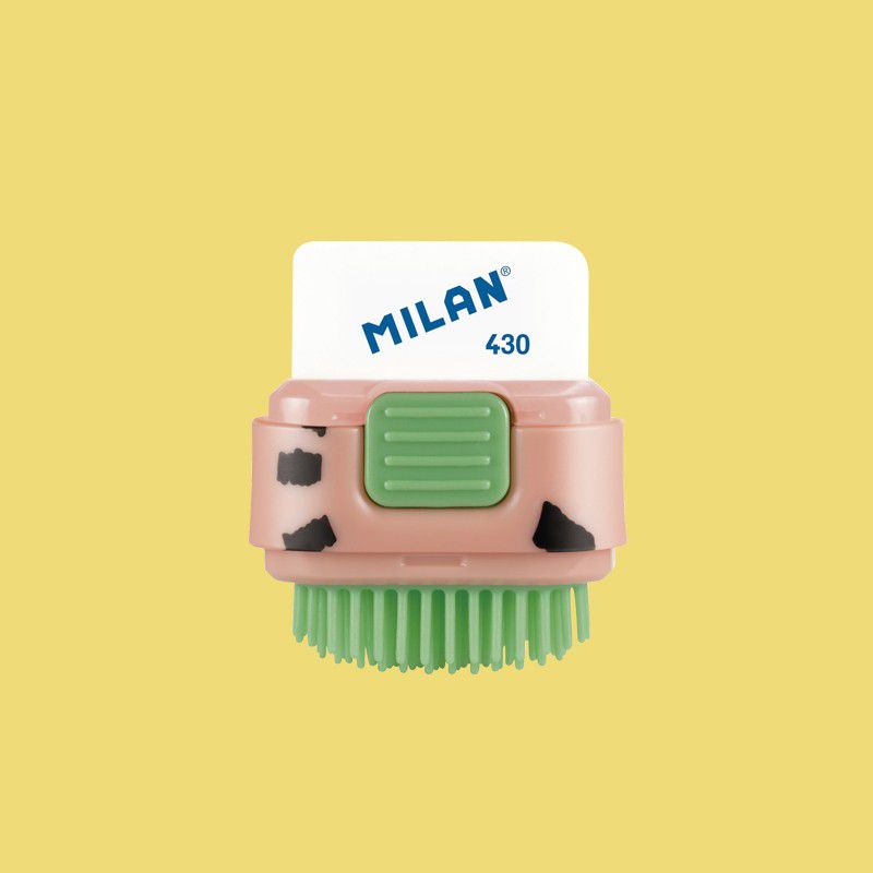 MILAN - 橡皮擦+屑屑刷_躲躲捉迷藏_綠