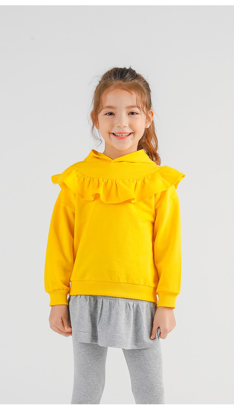 韓國 OZKIZ - 百搭荷葉褲裙-深灰