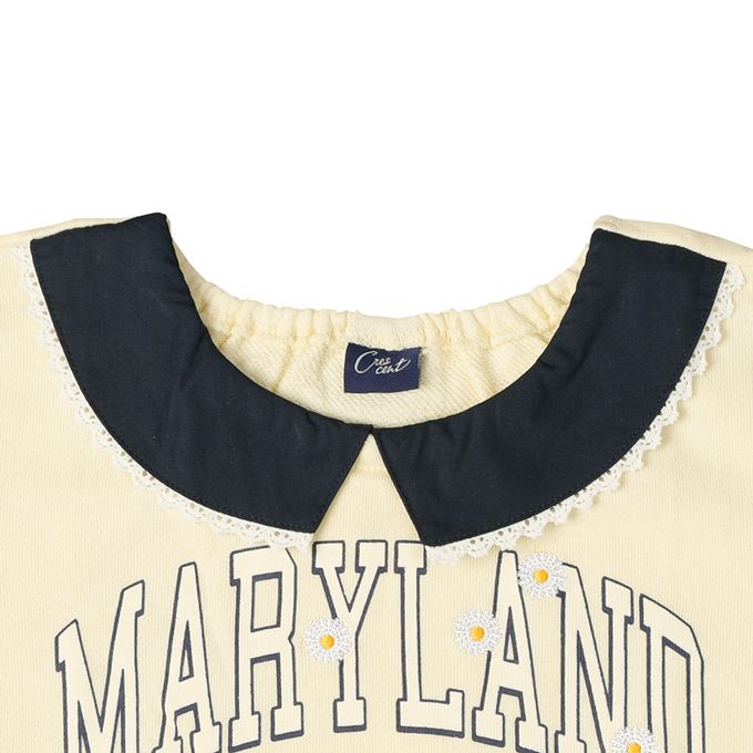 akachan honpo - 休閒上衣-英文字-米白色