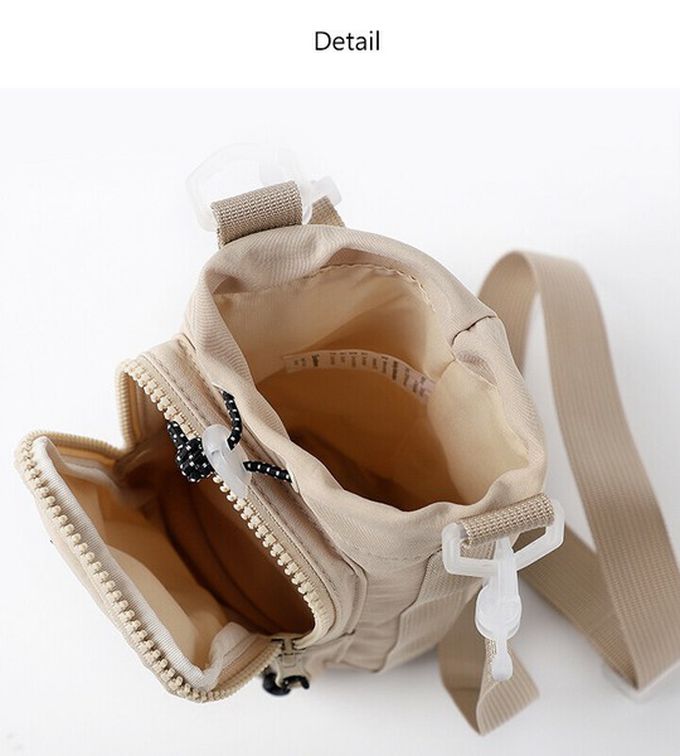 日本 LIZDAYS - 防潑水 手機水壺收納隨身側背小包-黑