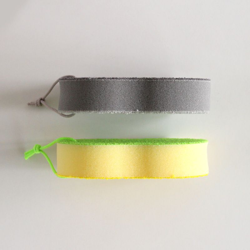 日本 MARNA - 軟硬雙面材質 除水垢菜瓜布/清潔刷-黑灰