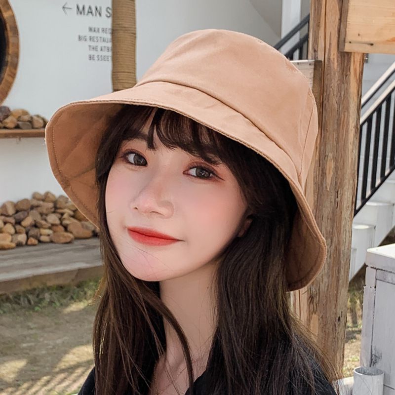 小清新防曬漁夫帽(可拆式面罩)-黃色 (頭圍56-58cm)