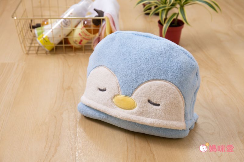 日本 LIV HEART - 5倍吸水力蓬鬆柔軟 兒童連帽背心浴袍-花貓-白 (長60cm)