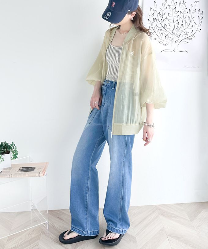 日本 Classical Elf - 輕盈透膚微光澤拉鍊薄外套-黑