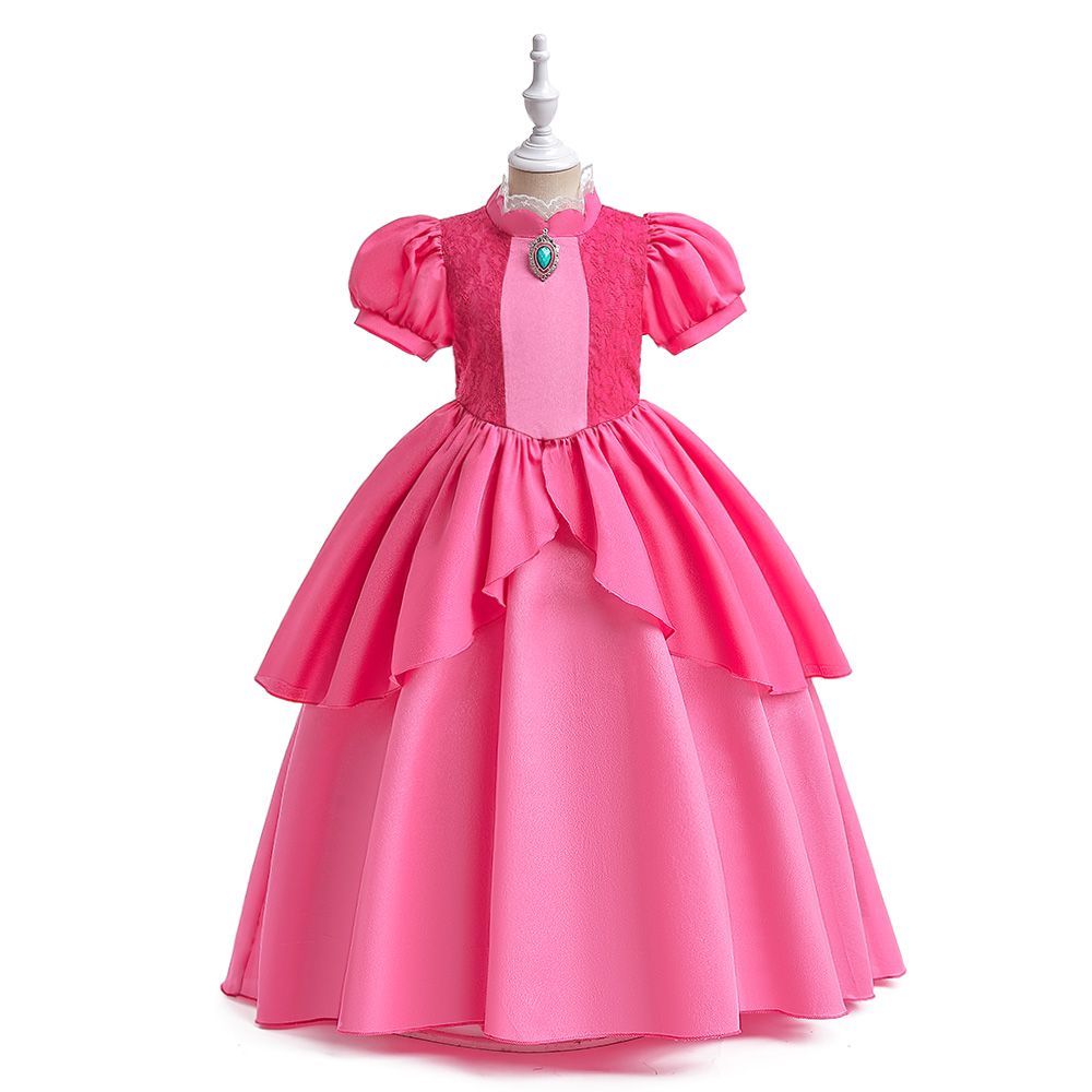 love, charlotte - Peach 碧姬公主造型服-洋裝+皇冠-粉色