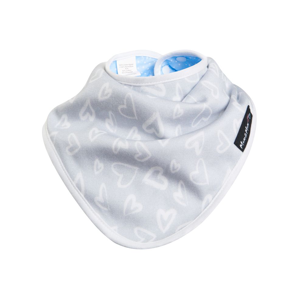 Mum 2 Mum - 雙面竹纖維棉機能口水巾圍兜-愛心/點點