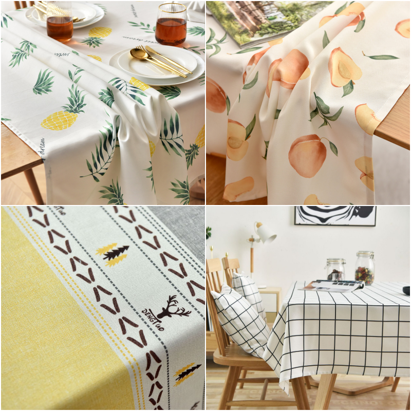 防水防油免洗桌布-三角形-灰粉色