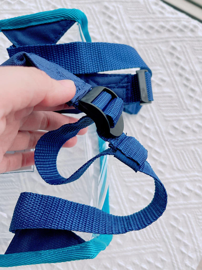 香港百寶袋王 Bagtory HK - Hello Bacyk 撞色後背包(小)-草莓x深藍