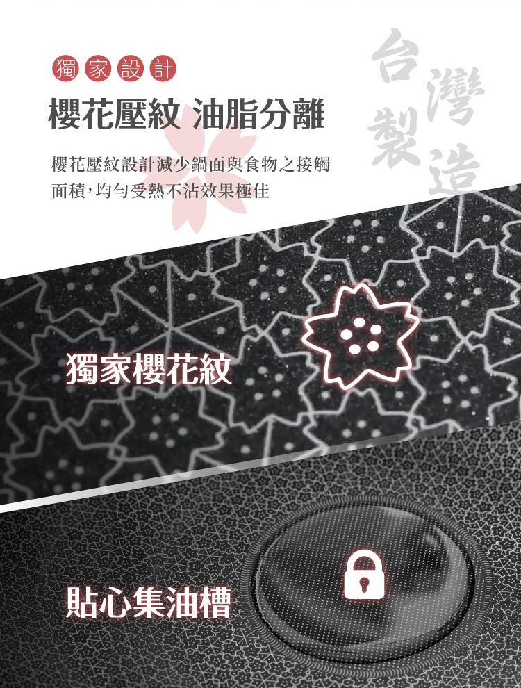 LMG - 316不銹鋼櫻花不沾七層炒鍋(含蓋)-32cm