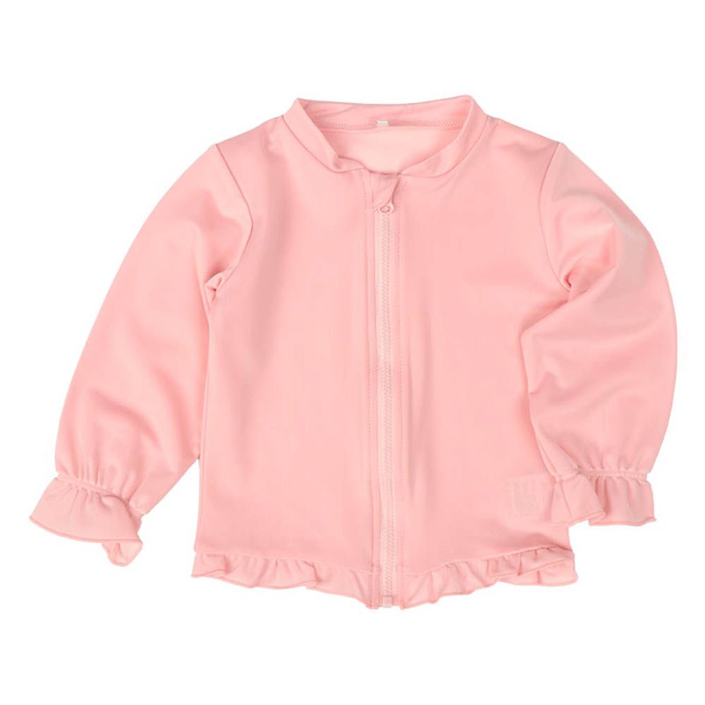 防曬泳衣-荷葉邊-粉紅色