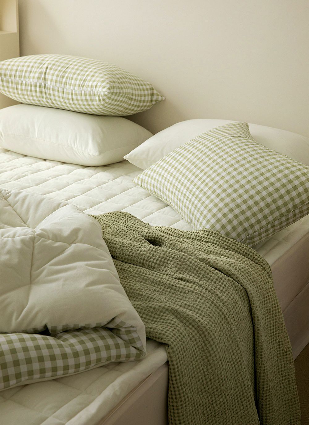 韓國 Maatila - 可水洗超細纖維桃皮感棉被(冬被)-綠茶果凍