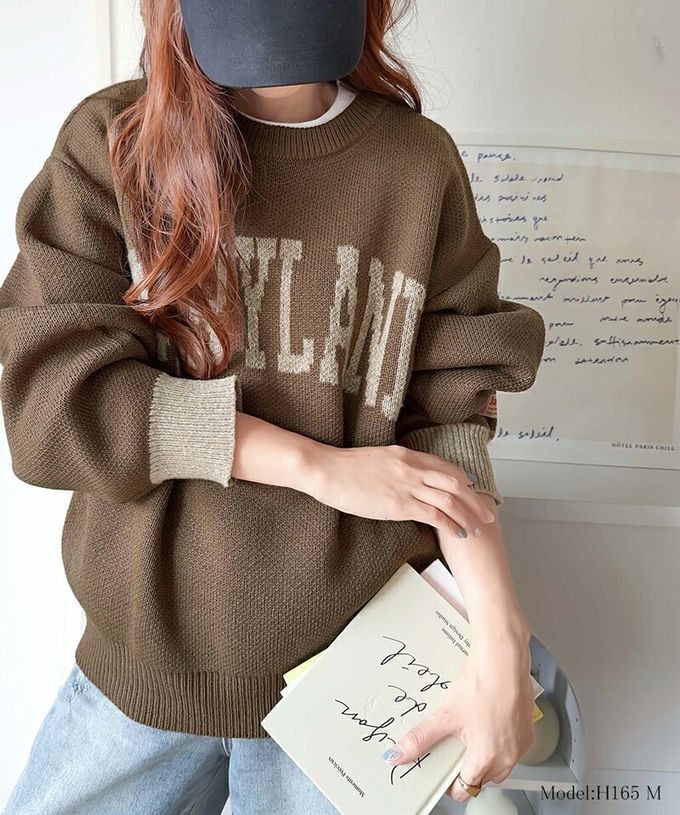 日本 Classical Elf - Java 前後2way袖配色厚針織上衣-杏