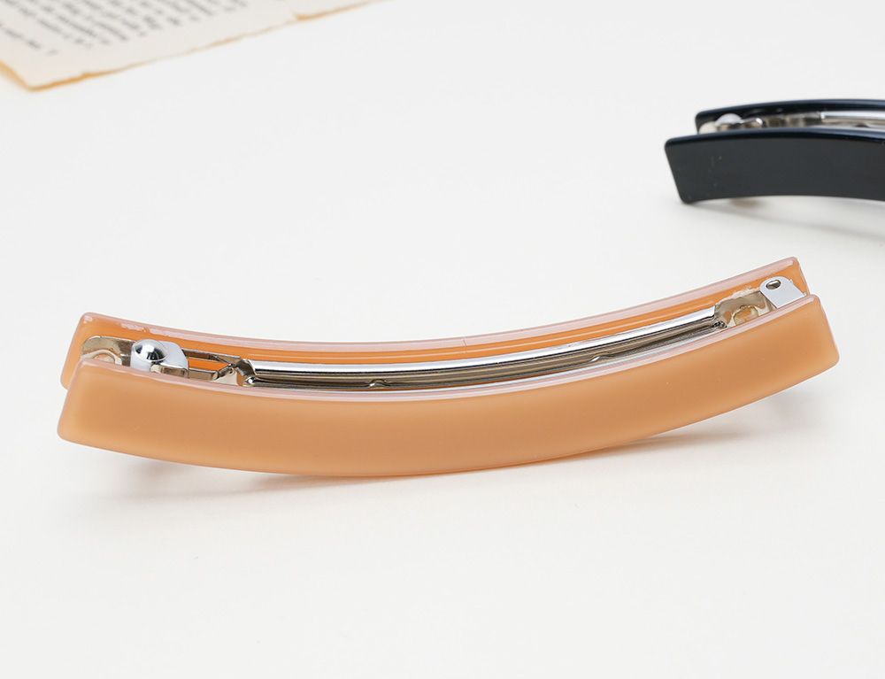 韓國 Soo&Soo - 正韓製CREATION FRANCE扣式髮夾-黑