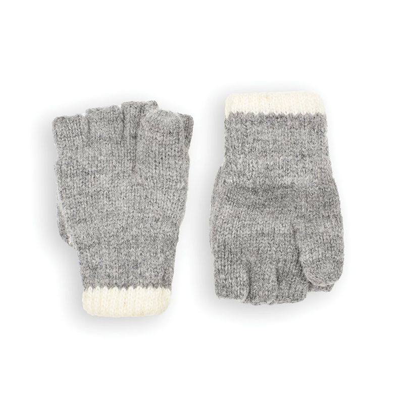 英國 JoJo Maman BeBe - 保暖細緻羊毛手套-灰企鵝