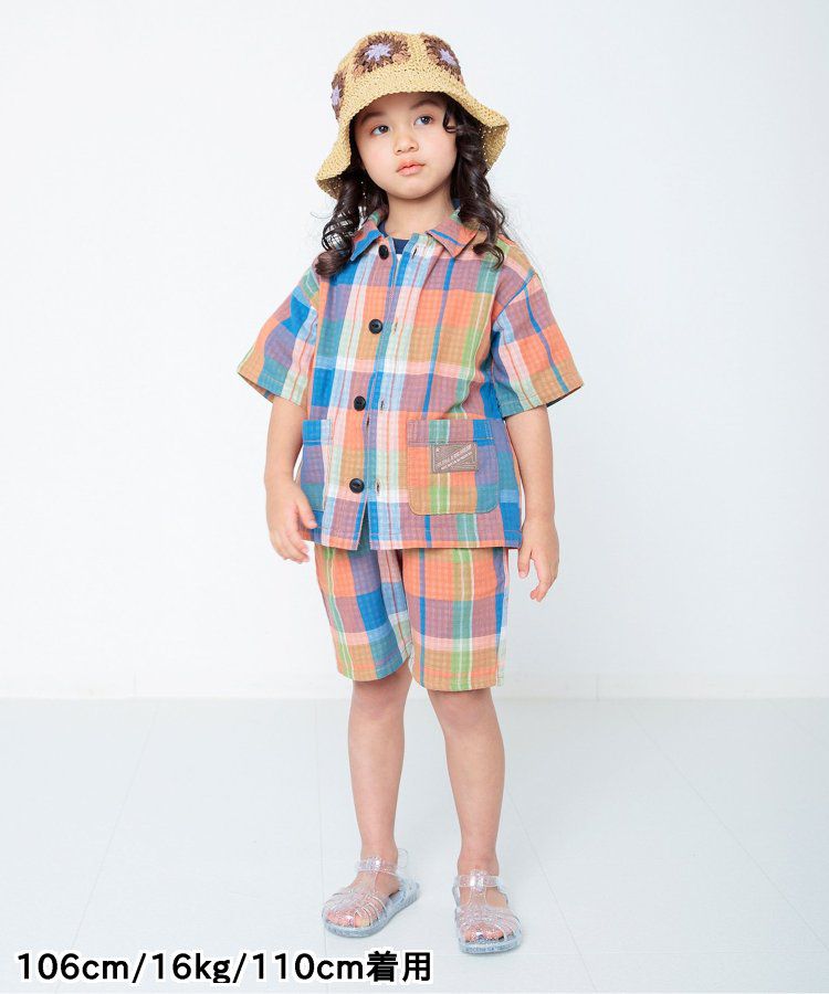 日本 BREEZE - 100%棉定番印花短褲-變形蟲-綠