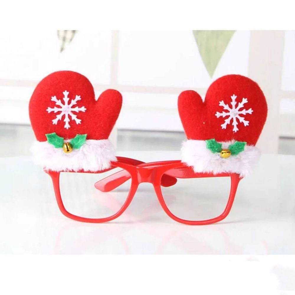 MODACore 摩達客 - 聖誕派對造型眼鏡-雪花紅手套