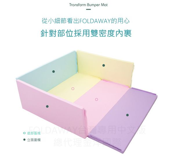 韓國 Foldaway - 安全遊戲城堡圍欄-加大款-Vitamin維他泡泡 (140x120cm)