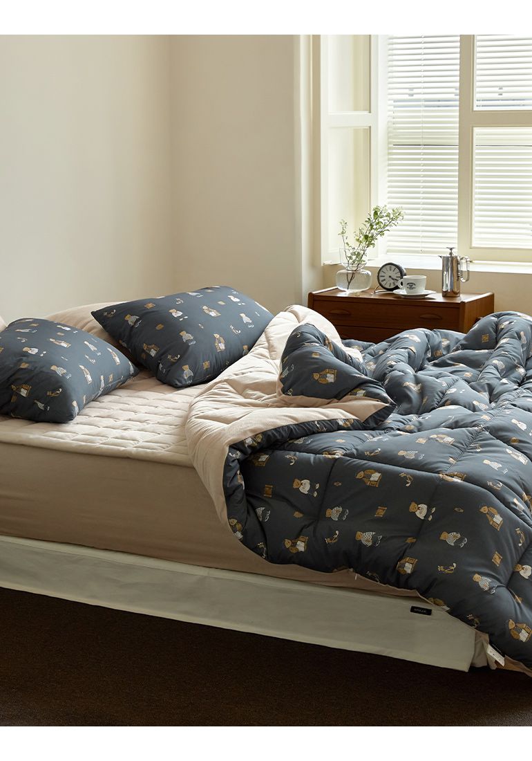 韓國 Maatila - 可水洗M2全方位抗菌防蟎棉被(冬被)-紳士熊熊