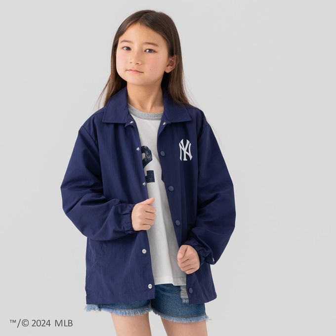 日本 Chil2 - MLB聯名 輕量翻領尼龍夾克/外套-洛杉磯道奇-寶藍