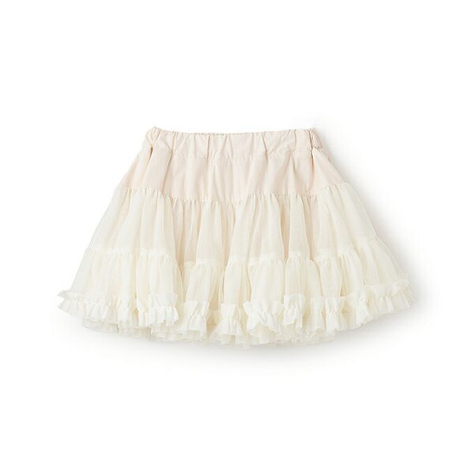 日本 Lycee mine - 高級蕾絲 夢幻蓬蓬短裙(含安全褲)-藍