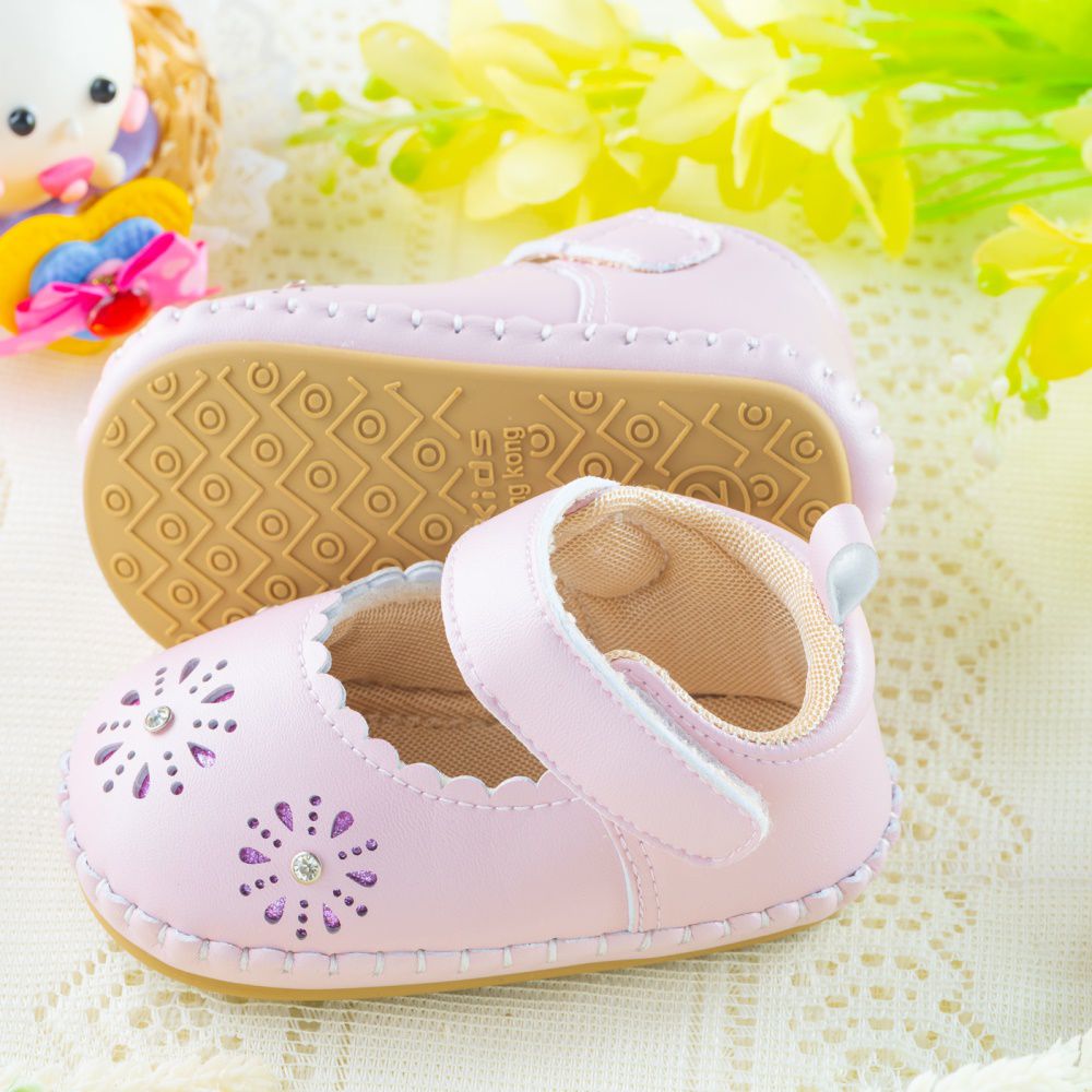 nikokids - 軟Q底學步鞋-粉色(SG584)