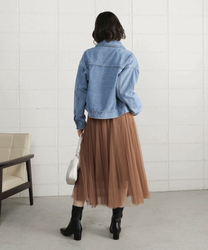 日本 Bab - 華麗優雅層次緹花鬆緊紗裙-氣質白