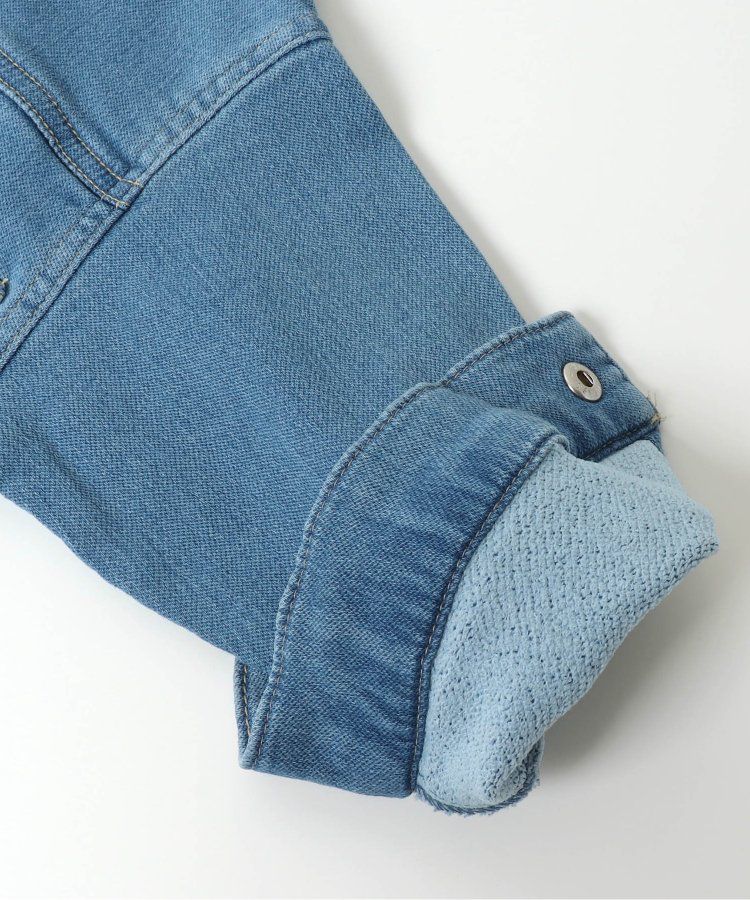 日本 BREEZE - すぽ軽系列 輕盈彈性牛仔外套-淺藍