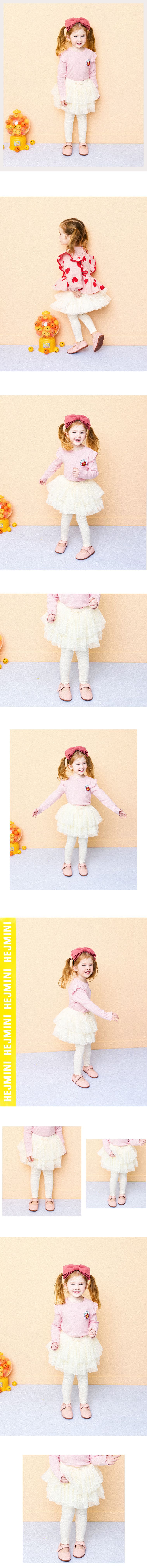 韓國 HEJMINI - 小公主網紗澎澎裙內搭褲-象牙白