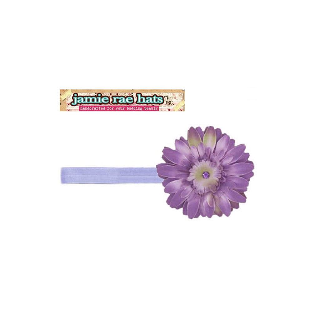 美國 Jamie Rae - 100%純棉髮帶-薰衣草細髮帶+薰衣草紫雛菊 (18M-4Y)