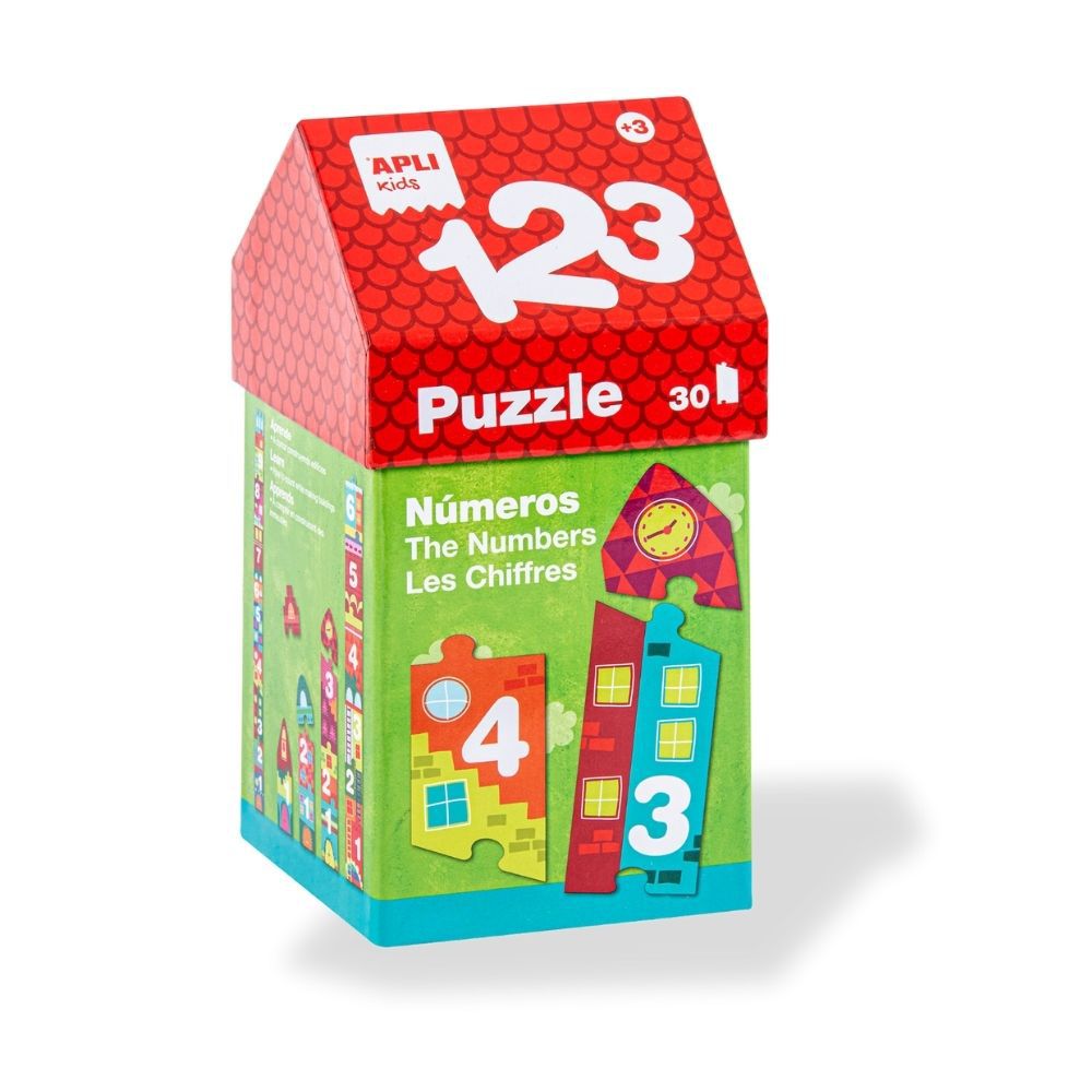 認識數字房子拼圖遊戲