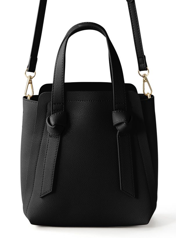 日本 GRL - 簡約紐結造型側背包/手提包-粉 (F)