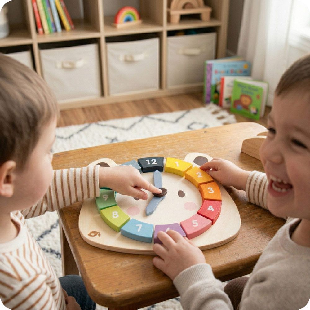 小熊色環數字學習鐘