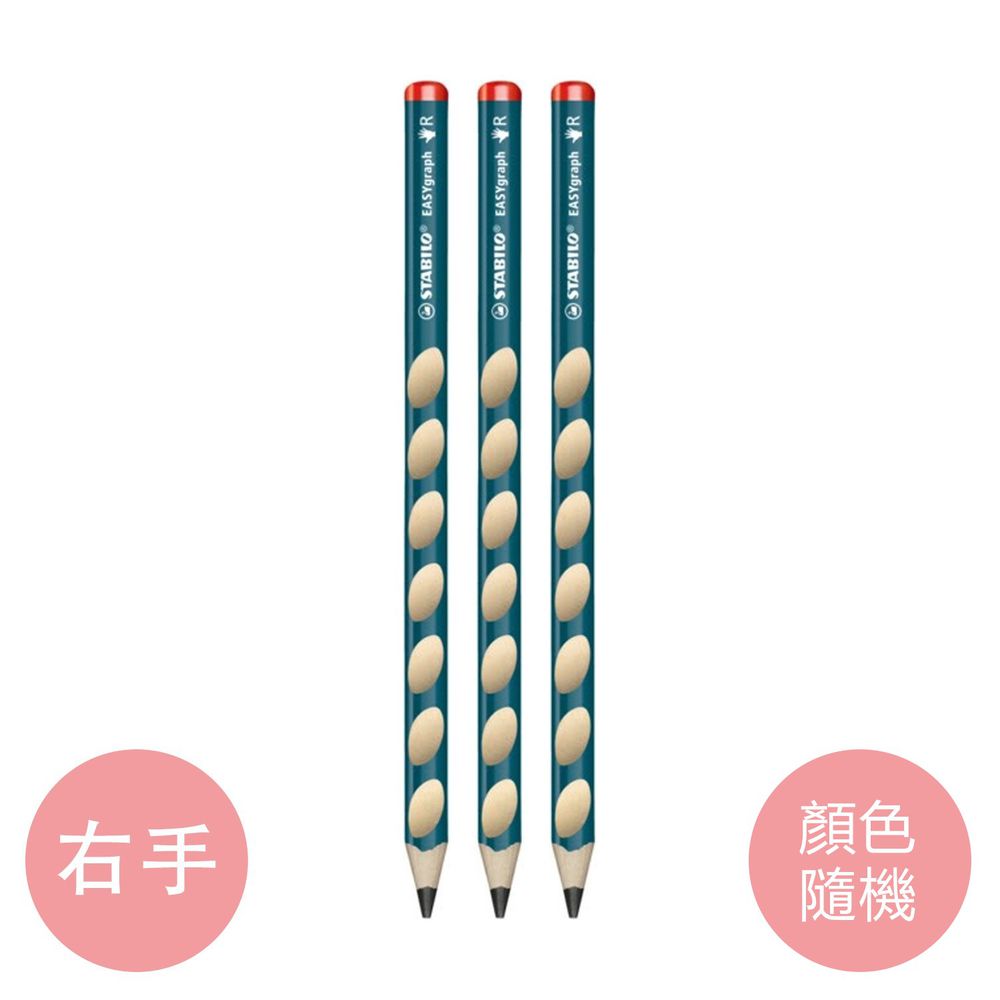 STABILO思筆樂 - EASYgraph 洞洞筆 鉛筆系列 HB 右手 5支入-顏色隨機