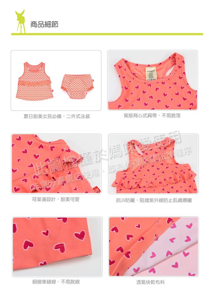 德國 Lassig - 嬰幼兒抗UV二件式泳裝-小點點