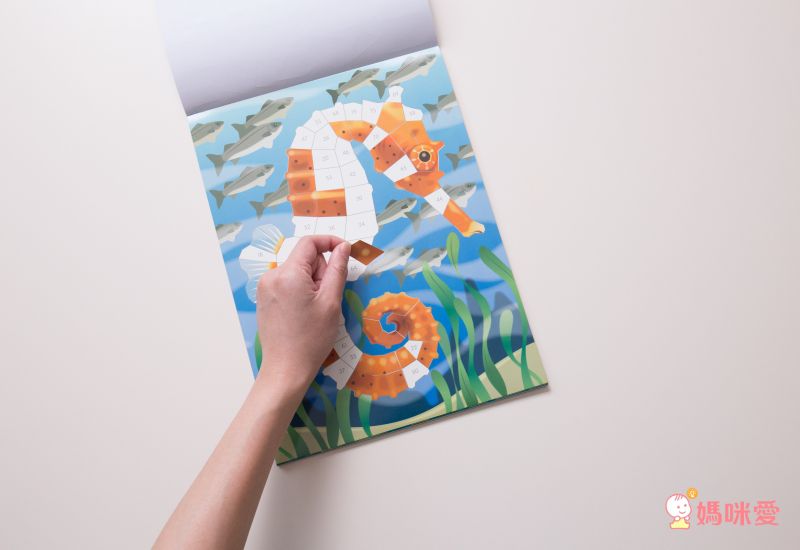 美國瑪莉莎 Melissa & Doug - MD貼紙簿-數字馬賽克貼-叢林動物