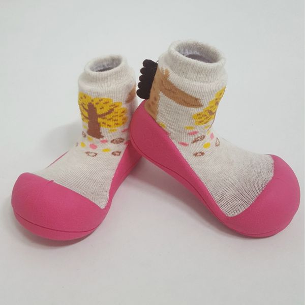 韓國 Attipas - 襪型學步鞋-長頸鹿森林