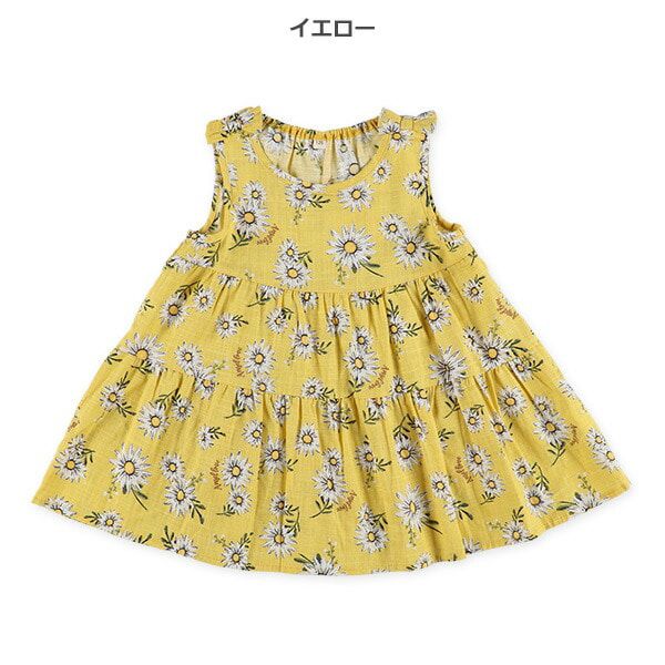 日本西松屋 - 甜美蝴蝶結無袖上衣-小碎花-深藍