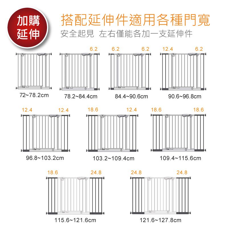 DEMBY - 門欄延伸件-TSG048-E003-白 (18.6CM)
